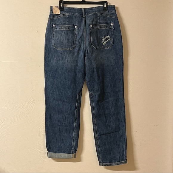 Anthropologie The Wanderer Relaxed Jeans Distressed Sequins High-Rise Size 29 - Picture 5 of 13